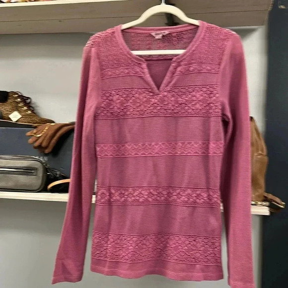 Lucky Brand  Lace Thermal Top size Mediumm - Picture 2 of 3